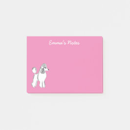 White Poodle Custom Post-it® Notes 4" x 3" Post-it Klebezettel