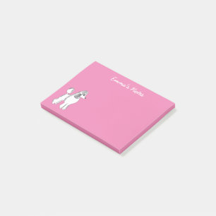 White Poodle Custom Post-it® Notes 4" x 3" Post-it Klebezettel