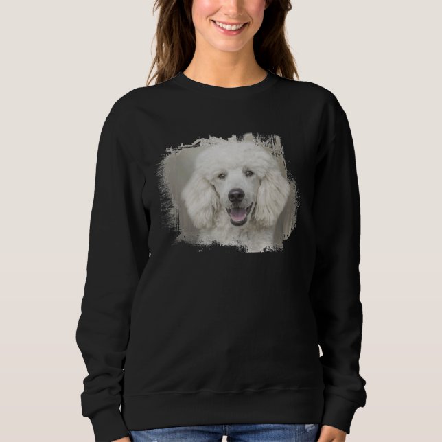 White Poodle Sweatshirt (Vorderseite)