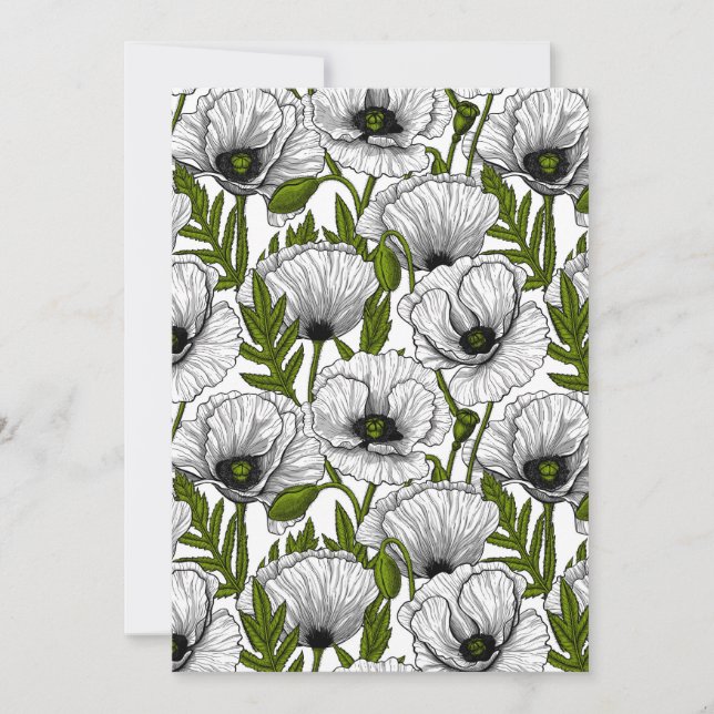 White poppies on white (Vorderseite)