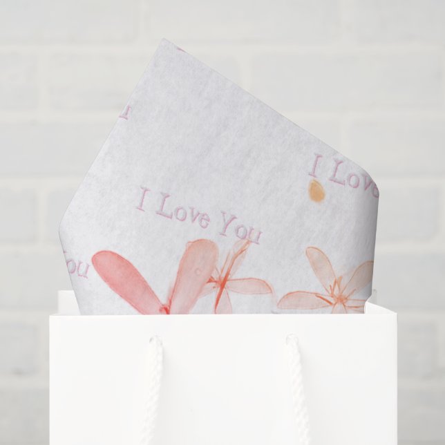 "White Posie Pattern" Seidenpapier  (Geschenktüte)