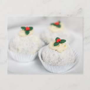 White Powder Weihnachtskuchen Feiertagspostkarte