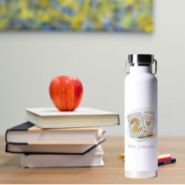 White Preppy Notebook-Kaffee der zweiten Klasse Trinkflasche
