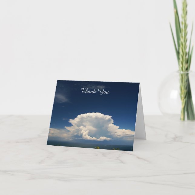 White Puffy Cloud Foto Karte (Vorderseite)