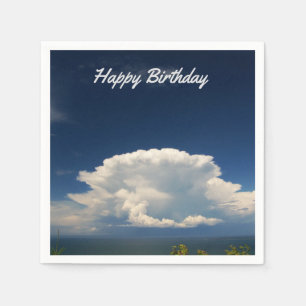 White Puffy Cloud Foto Serviette