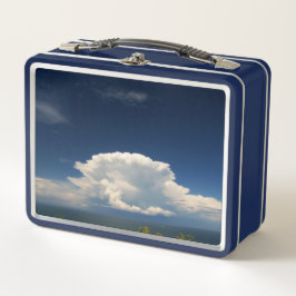 White Puffy Cloud Metall Brotdose