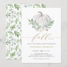 White Pumpkin and Greenerity Fall Brautparty Einladung