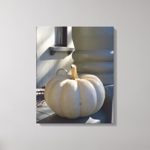 White Pumpkin auf dem Rail - Martha's Vineyard Leinwanddruck