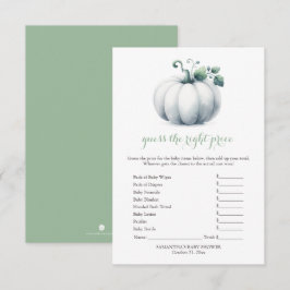 White Pumpkin Baby Showspiel - Preisvergleich Einladung