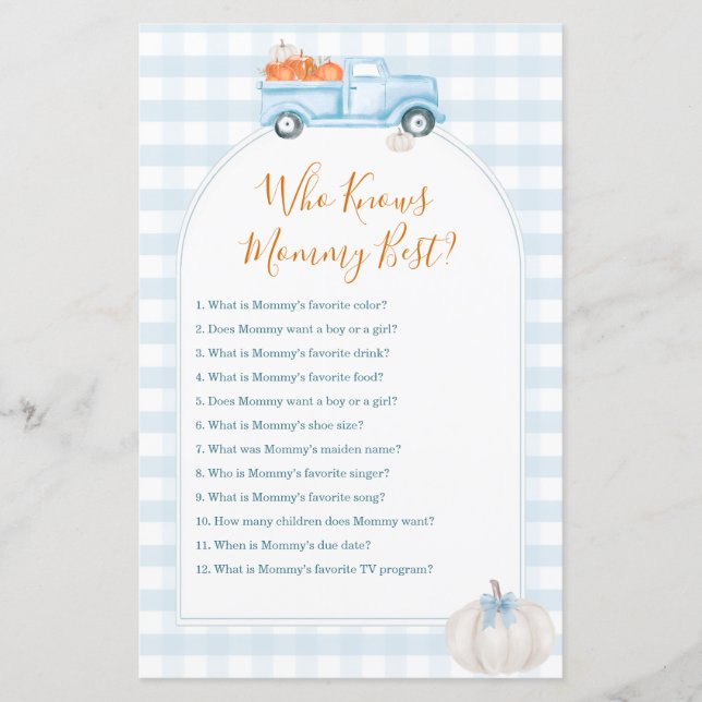 White Pumpkin Blue Truck, der Mommy Best Game kenn (Vorderseite)