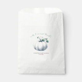 White Pumpkin Candy Favor Bags Geschenktütchen