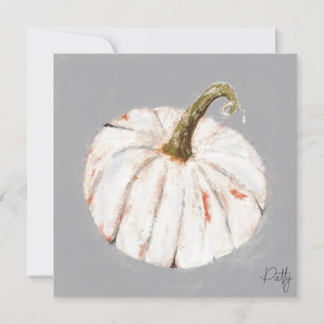 White Pumpkin Card Einladung (Vorderseite)