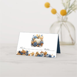 White Pumpkin Elegante Fall Garden Platzkarte