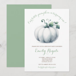White Pumpkin Little Pumpkin Geburtstagsparty Einl Einladung