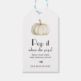 White Pumpkin Pop es, wenn sie Pop bevorzugen Tag Geschenkanhänger