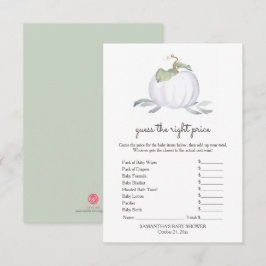 White Pumpkin schätzt das richtige Preisspiel Einladung