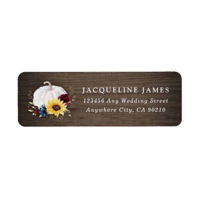 White Pumpkin Sonnenblume Rose Gold Hochzeit im He (Vorne)