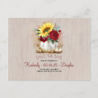 White Pumpkin Sonnenblumen Vase Fall Save the Date