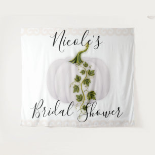 White Pumpkin Storybook Chic Hochzeit im Herbst Ta Wandteppich