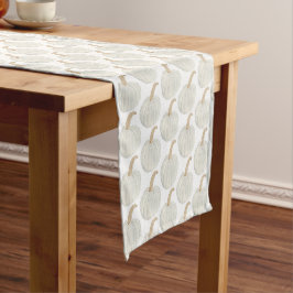 White Pumpkin Table Runner Mittelgroßer Tischläufer