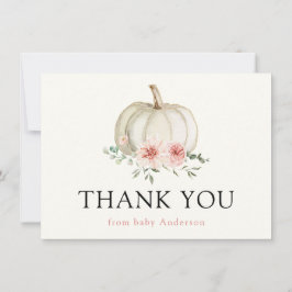 White Pumpkin und Pink Florals Vielen Dank