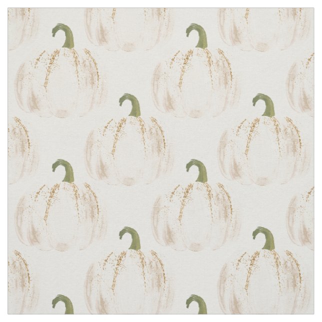 White Pumpkins Herbst Stoff (Muster)