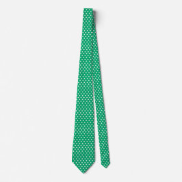 White Punkte Jade Green Krawatte preiswert Elegant
