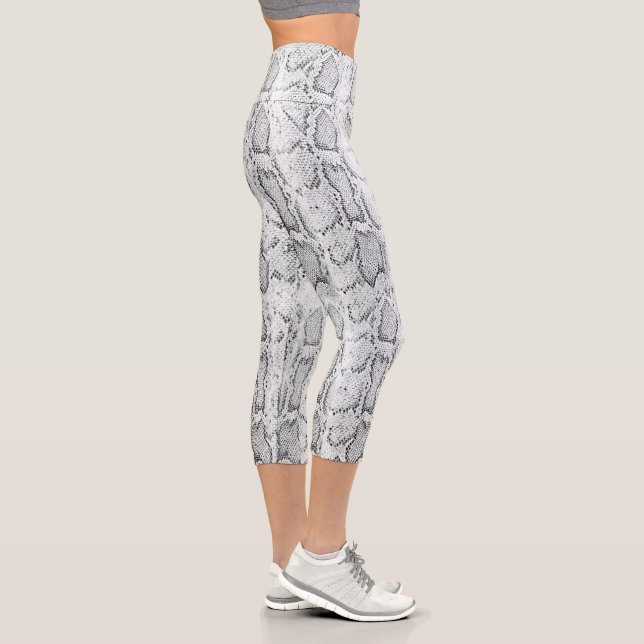 White Python Snake Skin Capri Leggings (Rechts)