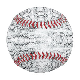 White Python Snake Skin Print Baseball