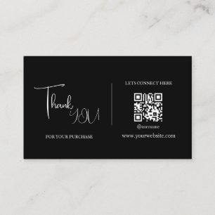 White QR Code Vielen Dank, dass Sie einen Rabattco Visitenkarte