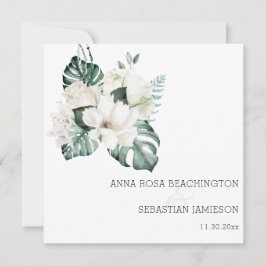 *~* White QR - UAWG Floral Bouquets AR15 Wedding Einladung