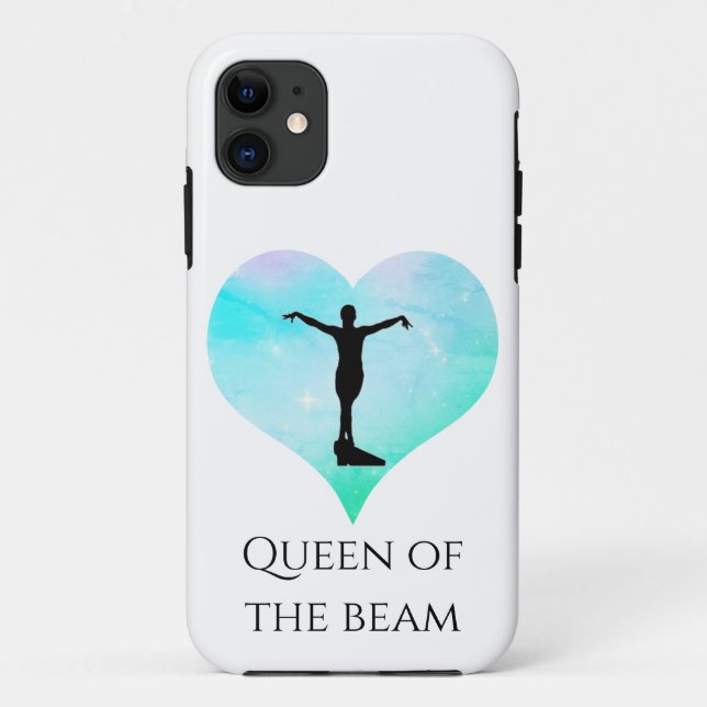 White Queen of the Beam Gymnastics iPhone Case (Rückseite)