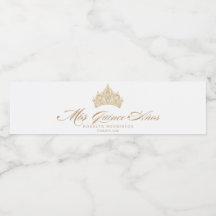 White Quinceanera Gold Elegante Tiara