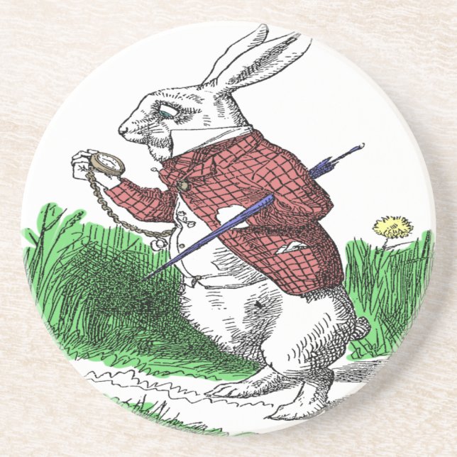 White Rabbit Achterbahn Getränkeuntersetzer (Vorne)
