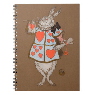 White Rabbit Alice Art Notebook - Whimsical Notizblock