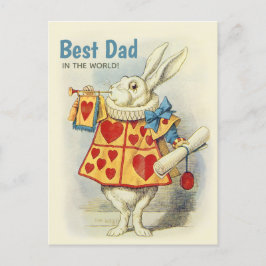 White Rabbit Herald Bester Papa in der Welt CC1124 Postkarte