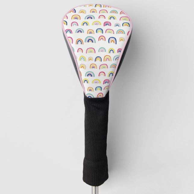 White Rainbow Golf Head Cover Headcover (Vorderseite)