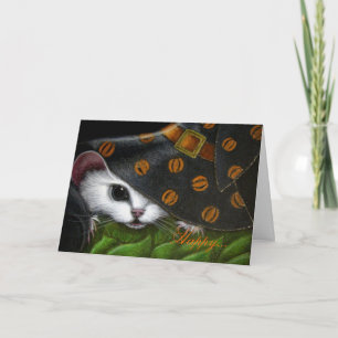 WHITE RAT/MICE/MOUSE HALLOWEEN CARD KARTE