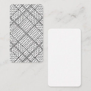 WHITE-RAUTE STRICK 3.5x2 Flachkarte / Vertikal Mitteilungskarte