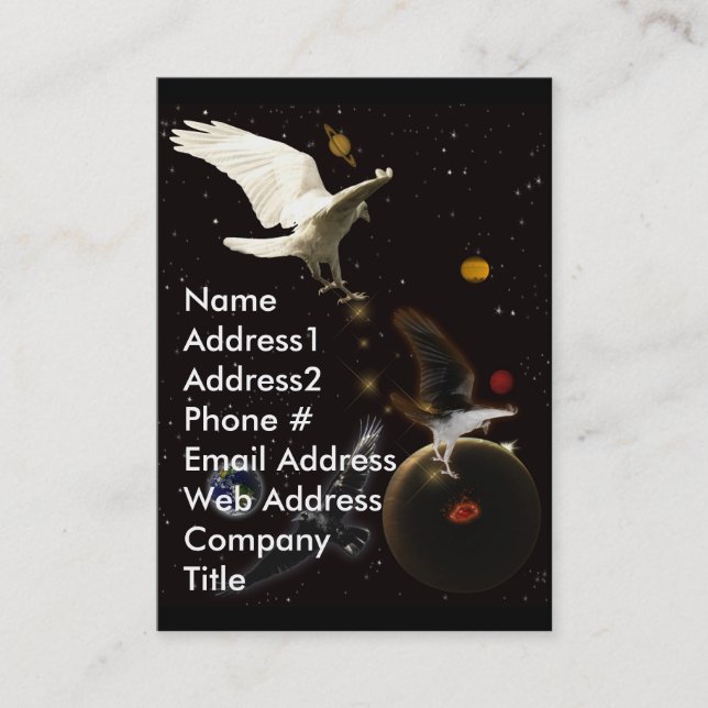 White Rave Business Card Visitenkarte (Vorderseite)