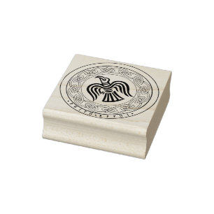 White Raven Briefmarke Gummistempel