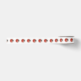 White Red Black Ladybugs Birthday Ripsband