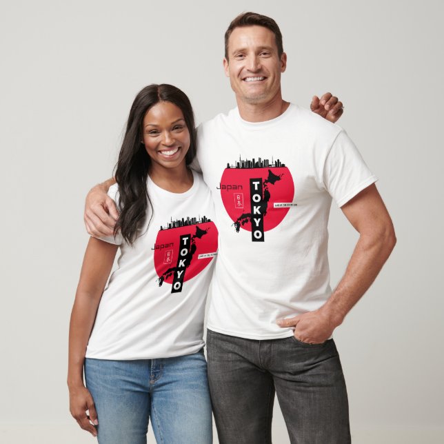 White Red Black Modern Tokyo Japan T - Shirt (Unisex)