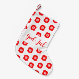 White Red God Jul Frohe Weihnachtsmuster Kleiner Weihnachtsstrumpf