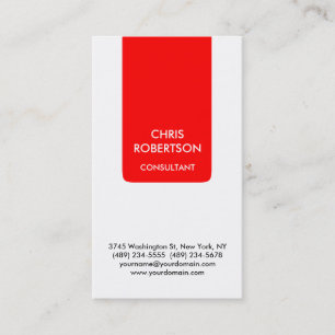 White Red Strip Attraktive Charm Business Card Visitenkarte