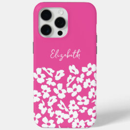 White Retro Dogwood Blume Individuelle Name Case-Mate iPhone Hülle