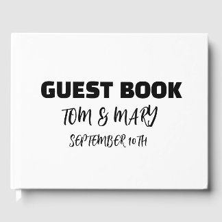 WHITE RETRO STYLISH WEDING Guest Book Gästebuch