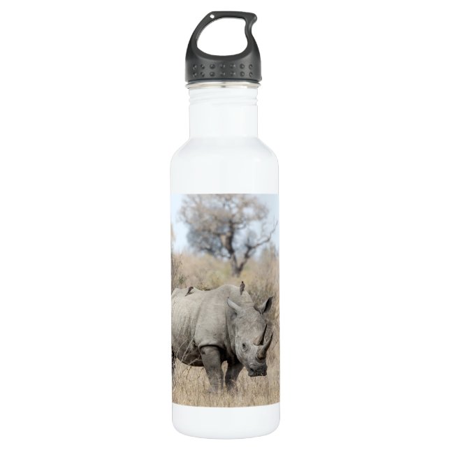 White Rhino Edelstahlflasche (Vorderseite)