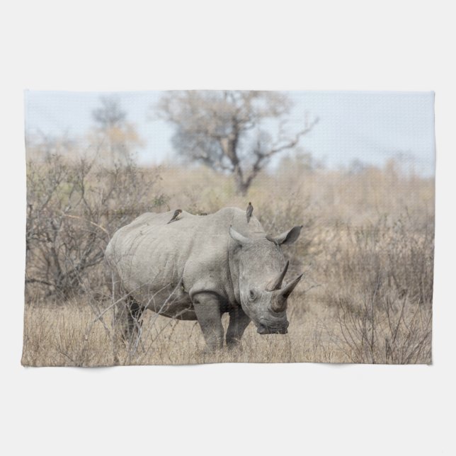 White Rhino Geschirrtuch (Horizontal)