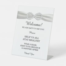 White Ribbon Diamond Unendlichkeit Hochzeitssicher